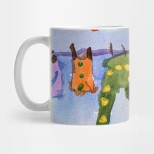 Laundry Day in Watercolors Mug